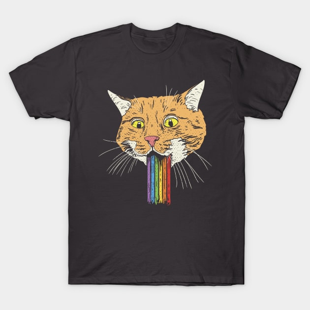 Rainbow Puke T-Shirt by leynard99